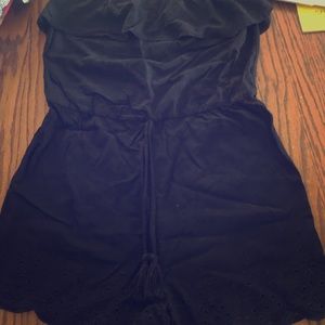 Strapless romper